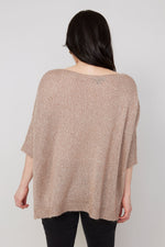 RENUAR // R6962 SCOOP NECK SWEATER WITH FLOWER APPLIQUÉ