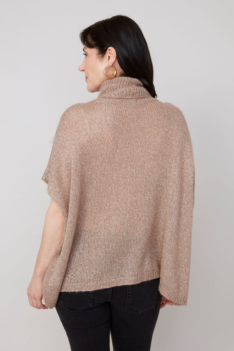 RENUAR // R6963  TURTLENECK SWEATER WITH FLOWER APPLIQUÉ