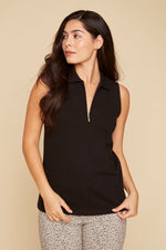 RENUAR // R7789 SLEEVELESS KNIT TOP BLACK