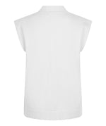 ESQUALO // 07006 SLEEVELESS POLO OFF WHITE