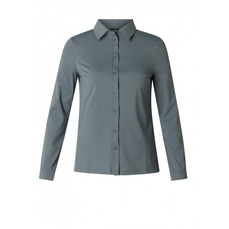 YEST //  0004334 OLIMPIA ESSENTIAL BLOUSE STEEL BLUE