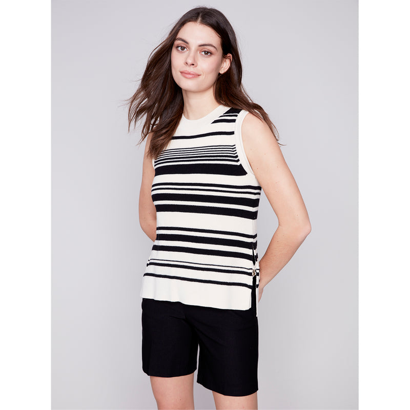 CHARLIE B // 2627 KNIT TANK WITH SIDE TIES