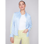 CHARLIE B // 4504 BUTTON-UP BLOUSE SKY