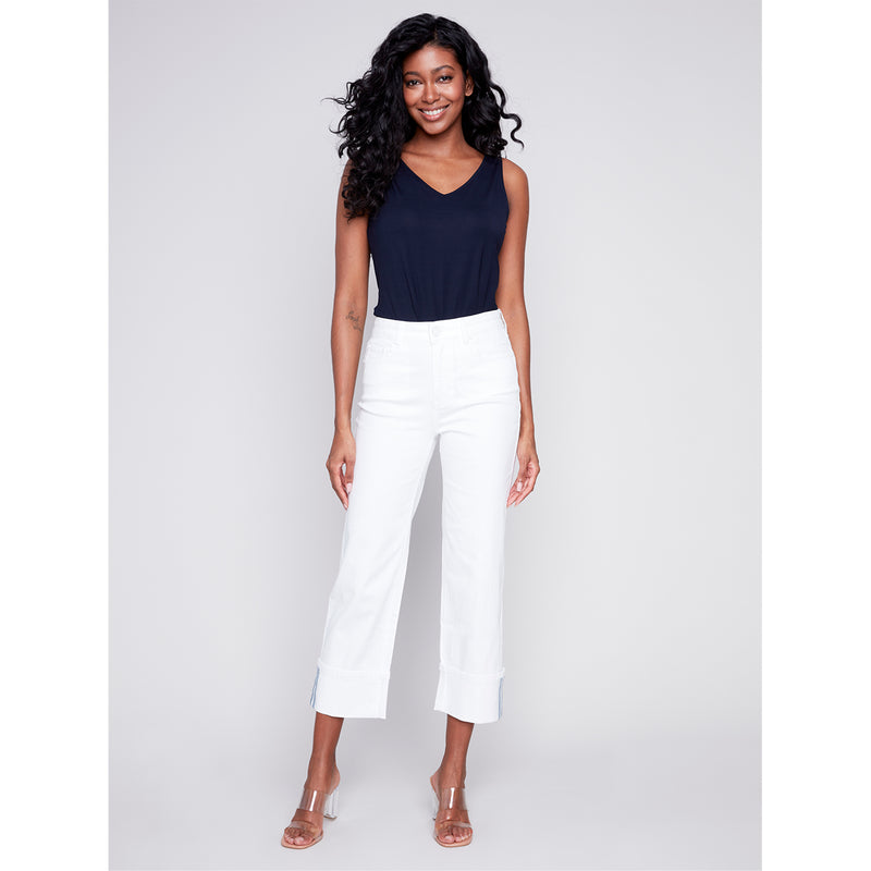 CHARLIE B // 5502 WIDE CUFF ANKLE PANT