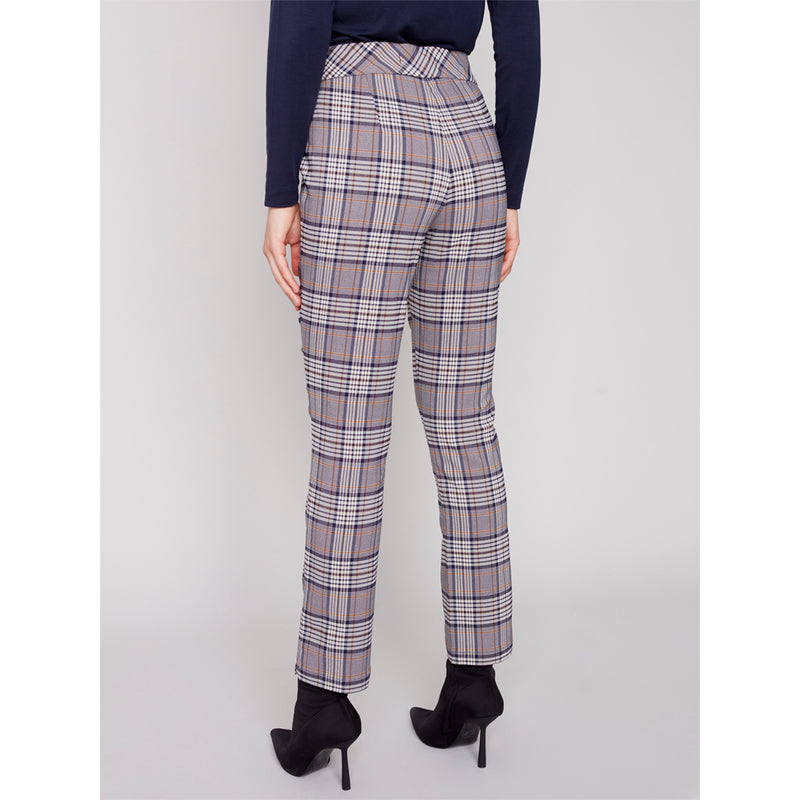 CHARLIE B // 5292RR PLAID PULL-ON PLANT NAVY