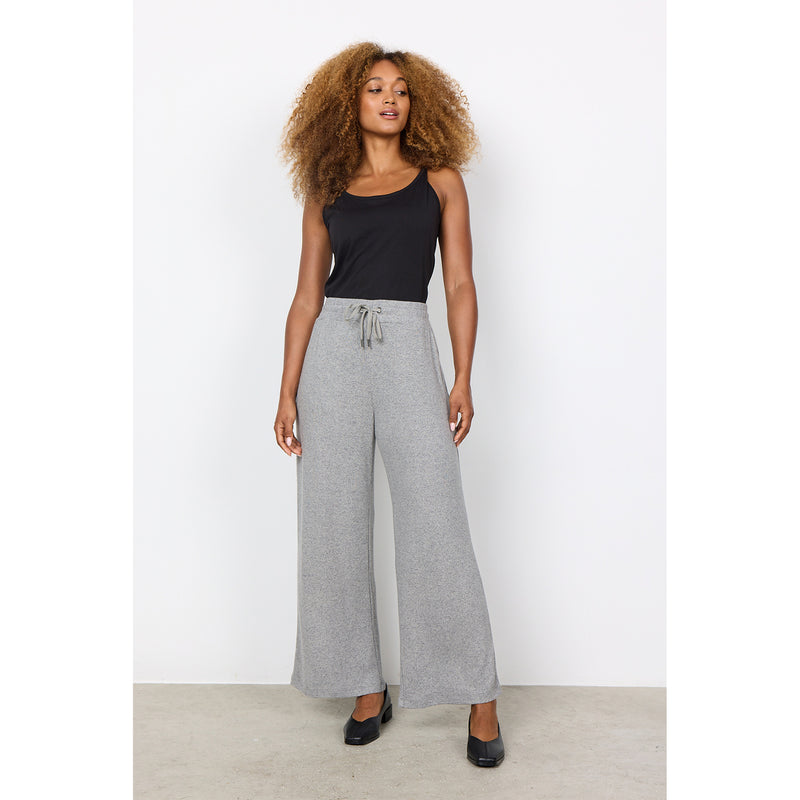 SOYA CONCEPT // SC-BIARA 74 WIDE LEG PANTS MEDIUM GREY MELANGE