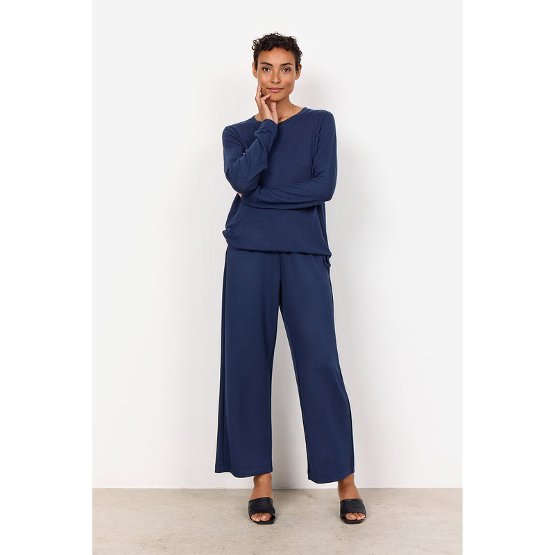 SOYA CONCEPT // SC-BIARA 74 WIDE LEG PANTS BLUE IRIS MELANGE