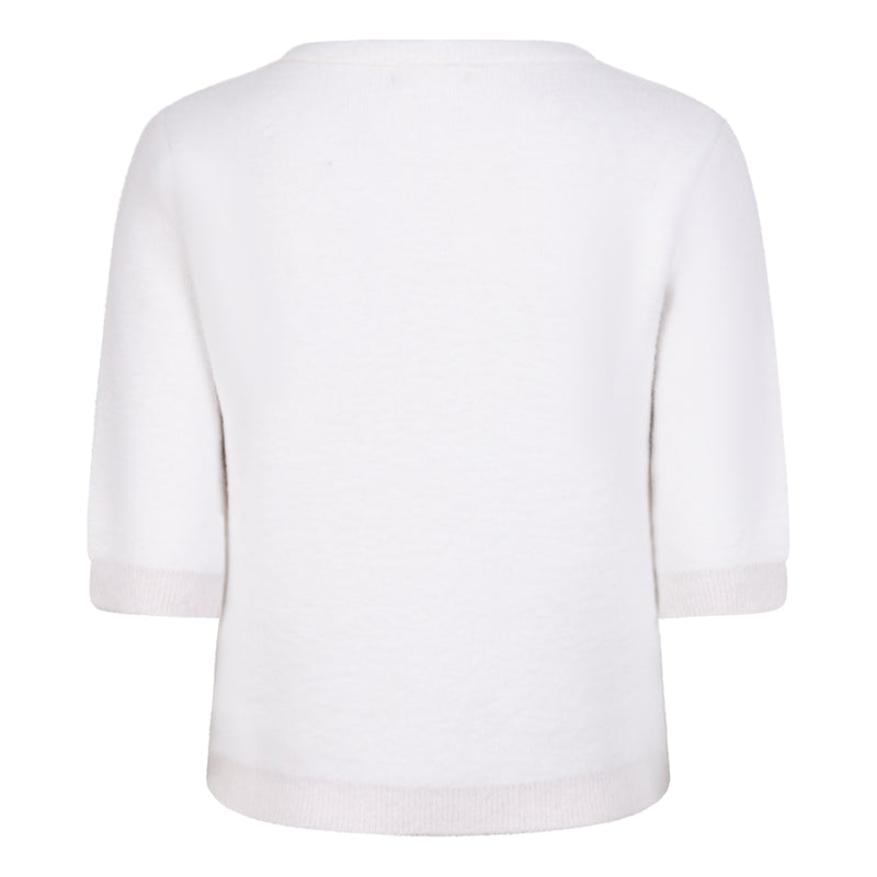 ESQUALO //  07719 KNIT SWEATER WITH BOW BUTTONS