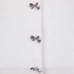 ESQUALO //  07719 KNIT SWEATER WITH BOW BUTTONS
