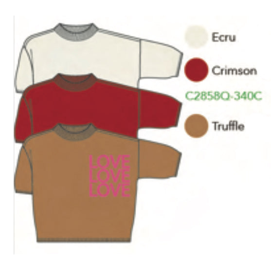 CHARLIE B //  2858 BALLOON SLEEVE SWEATER ECRU