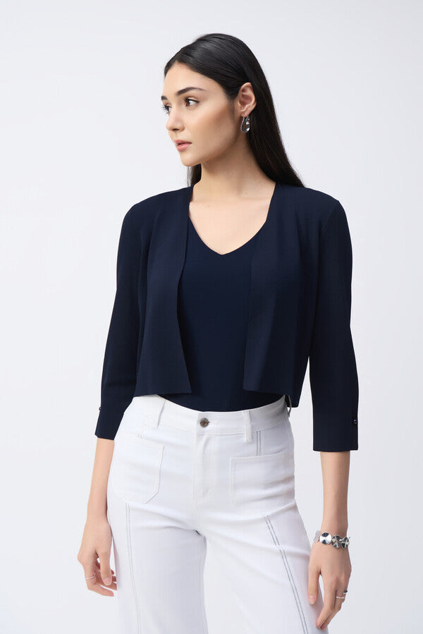 JOSEPH RIBKOFF // 251900 OPEN FRONT CROPPED CARDIGAN