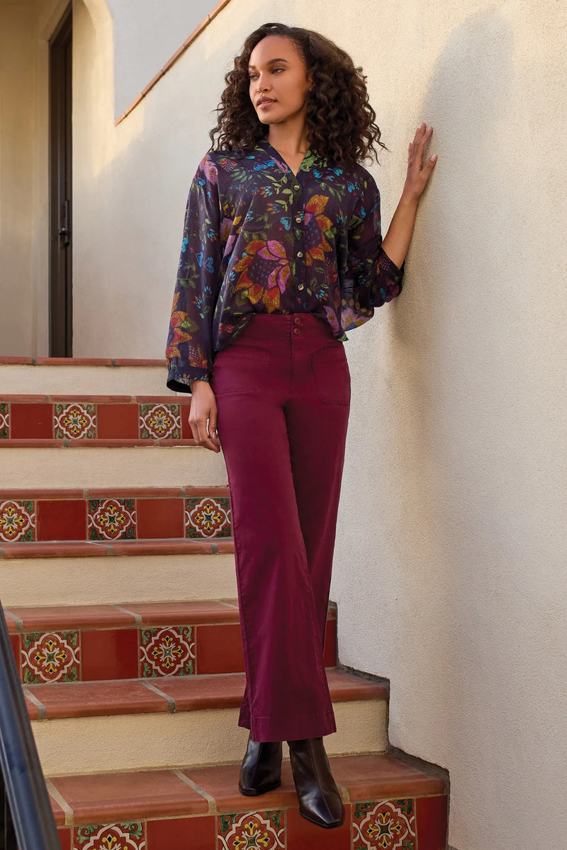 TRIBAL // 5539O DOLMAN SLEEVE BLOUSE NIGHTFALL