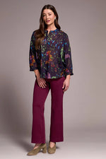 TRIBAL // 5539O DOLMAN SLEEVE BLOUSE NIGHTFALL
