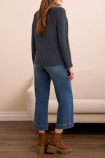 TRIBAL // 2284O NOTCH NECK TOP