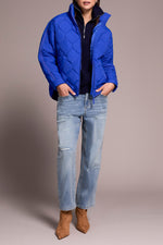 TRIBAL // 5912O ZIPPED FRONT QUILTED JACKET LAPIS BLUE