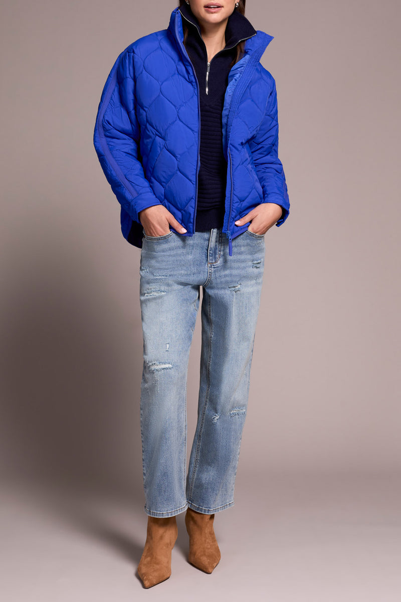 TRIBAL // 5912O ZIPPED FRONT QUILTED JACKET LAPIS BLUE