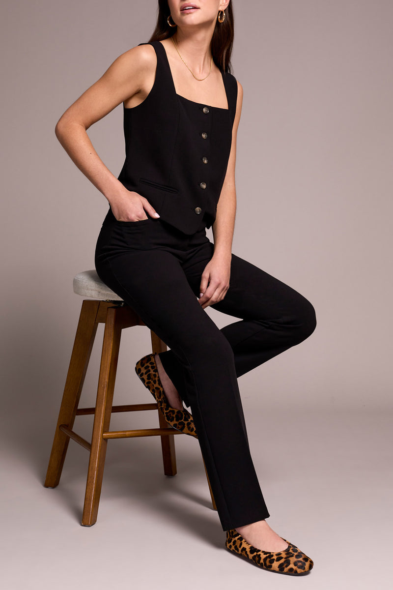 TRIBAL // 2400O FLY FRONT TROUSERS BLACK