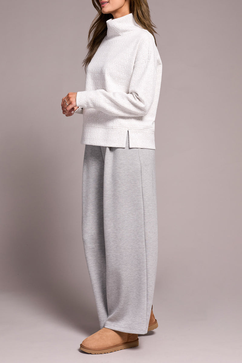 TRIBAL // 2240O FUNNEL NECK TOP FROST GREY