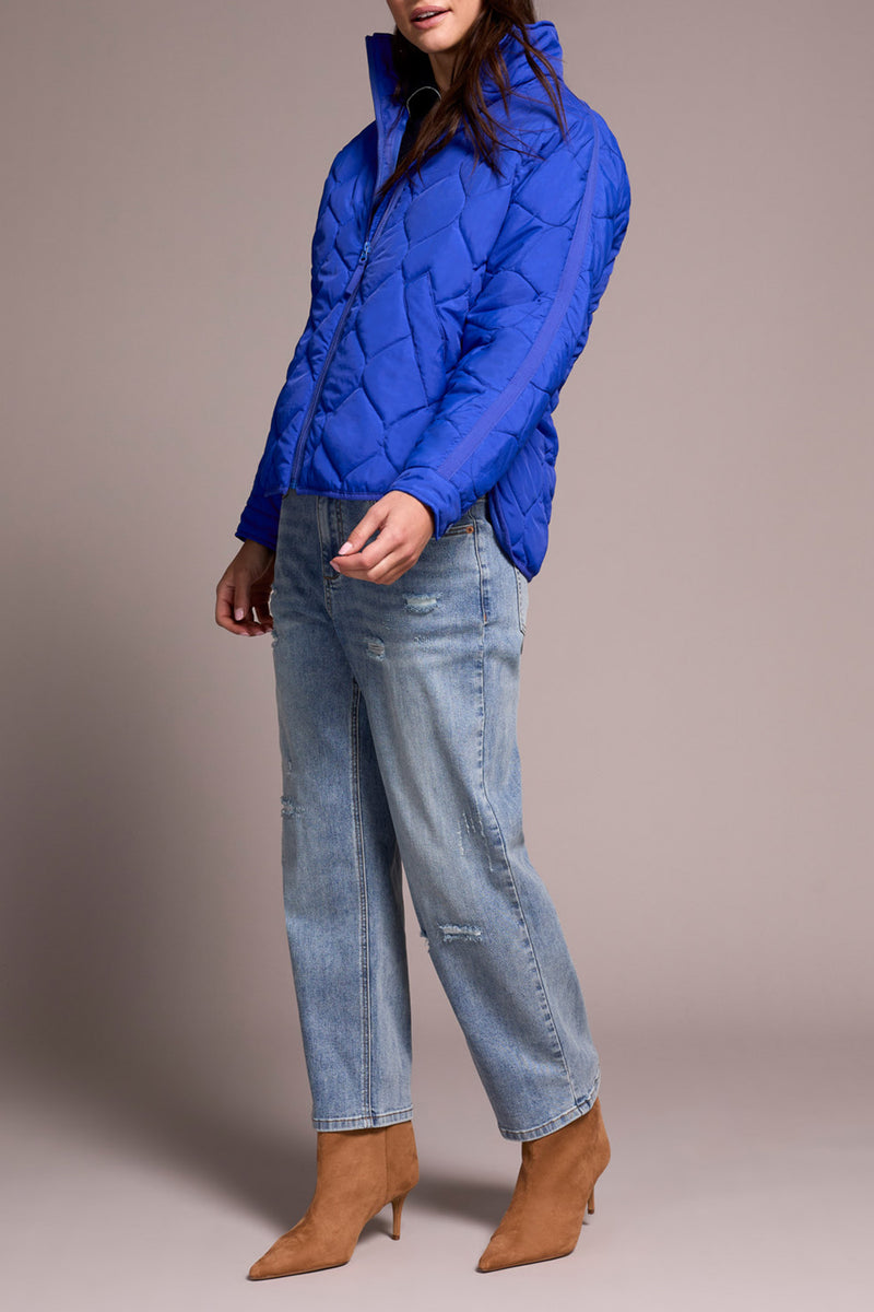 TRIBAL // 5912O ZIPPED FRONT QUILTED JACKET LAPIS BLUE