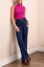 TRIBAL // 5903O BROOKE PALAZZO JEANS DEEP WATER
