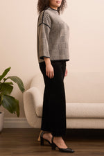 TRIBAL // 2296O MOCK NECK SWEATER SANDSTONE