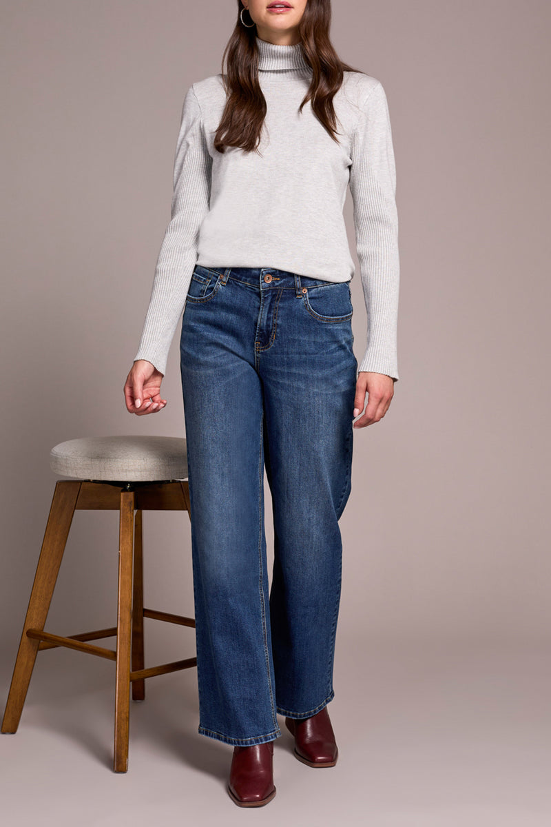 TRIBAL // 5968O SOPHIA CURVY JEANS ANTIQUE BLUE
