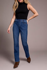TRIBAL // 5859O SOPHIA PULL ON STRAIGHT JEANS FADED BLUE