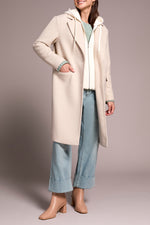 TRIBAL // 5942O TRENCH COAT WITH FAUX HOODIE