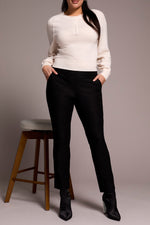 TRIBAL // 2410O PULL ON ANKLE PANT BLACK