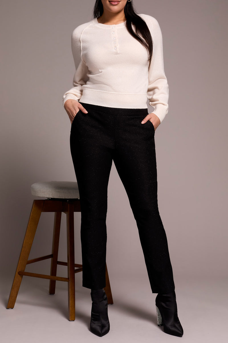 TRIBAL // 2410O PULL ON ANKLE PANT BLACK