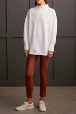 TRIBAL // 5613O FUNNEL NECK SWEATER EGGSHELL