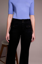 TRIBAL // 5903O BROOKE PALAZZO JEANS JUST BLACKj