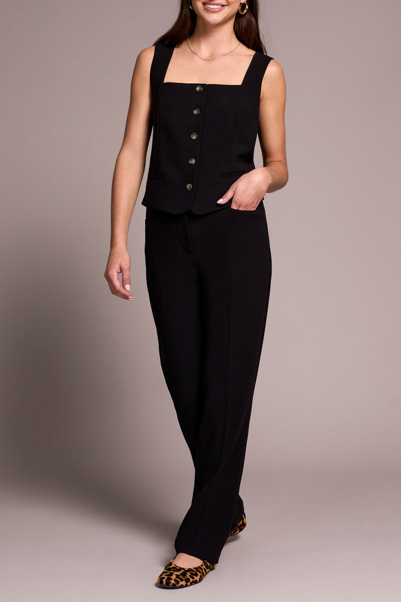 TRIBAL // 2400O FLY FRONT TROUSERS BLACK