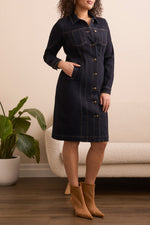 TRIBAL // 5587O DENIM HOURGLASS DRESS RINSE