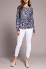 TRIBAL // 2383O CREW NECK SWEATER SAPPHIRE