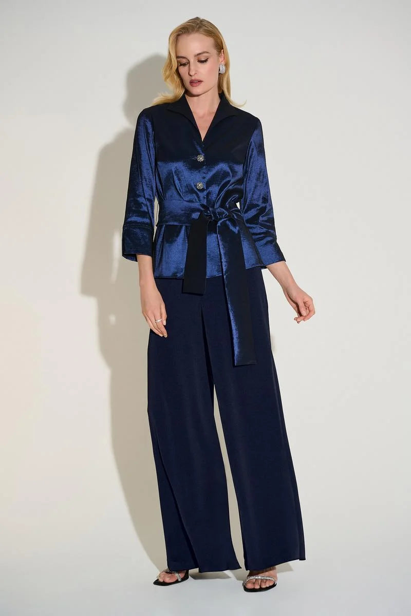JOSEPH RIBKOFF // 253788 HIGH WAISTED PANTS MIDNIGHT BLUE
