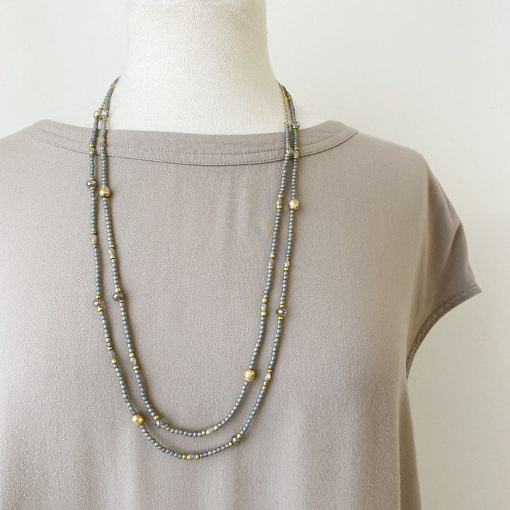 CARACOL // 1452-GRY NECKLACE